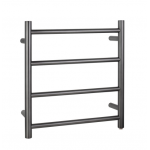Aqua Gun Metal Round 4 Bars Heated Towel Rail